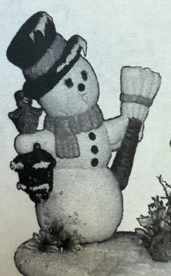 VINTAGE NOWELL'S CERAMIC MOLD #NM-1535 SNOWMAN CAROLER - Image 1 of 4