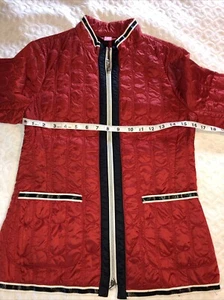 Basler Quilted Women’s Jacket  Size 34 S/XS Lightweight Travel Pockets Vtg Red - Picture 1 of 18