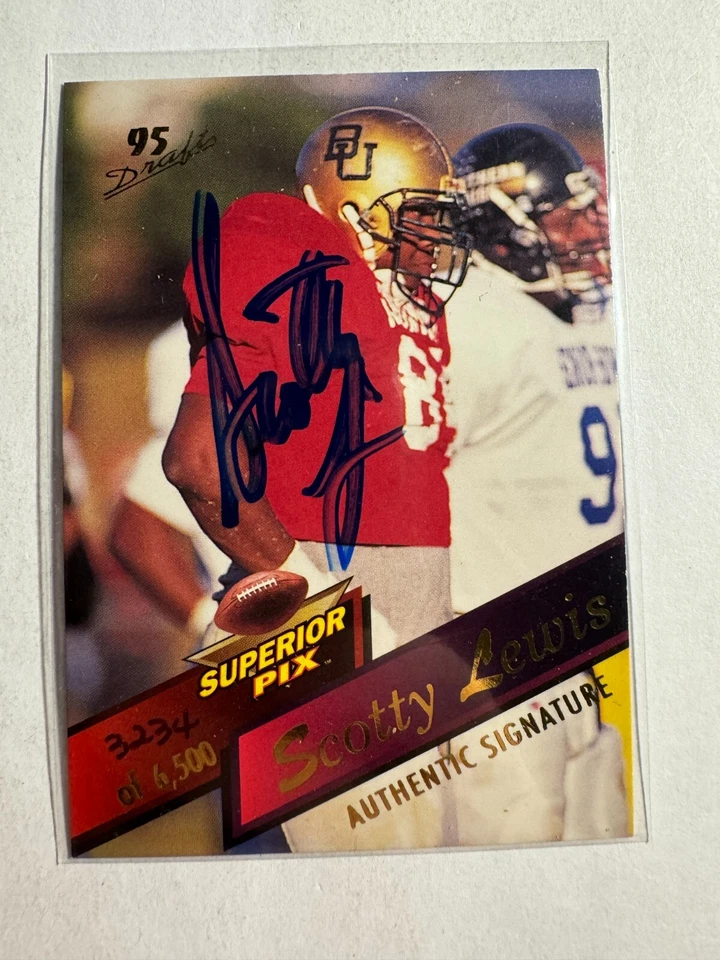 K160,374 - 1995 Superior Pix Autographs #92 Scotty Lewis Auto #/6500 - Image 1 of 1