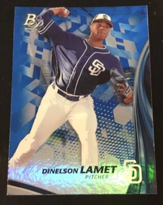DINELSON LAMET 2017 Bowman Platinum ROYAL BLUE Top Prospect Card - PADRES - Picture 1 of 2