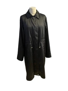 Theory Women’s Oversized Small Black Jacket Raincoat Trent Coat Immaculate - Picture 1 of 11