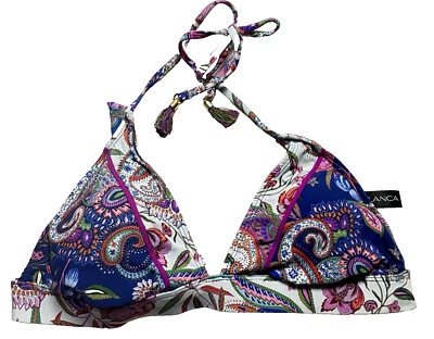 Top de bikini halter triángulo mujer LA BLANCA talla 6 multicolor cachemira verano 79-23 Foto 1 de 4
