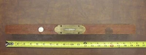 Vintage Sargent & Co. N.Y. 18" Wooden Level,W/2 Intact Vials,Good Condition - Picture 1 of 11