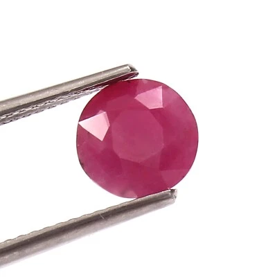 2.30 CT Johnson Mines Heated Natural CERTIFIED Ruby Round Loose Gemstone Cut - Image 1 of 4