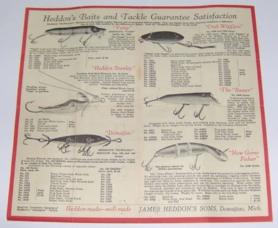 EARLY JAMES HEDDON'S SONS LURE BOX CATALOG * DOWAGIAC, MICH. - Image 1 of 3
