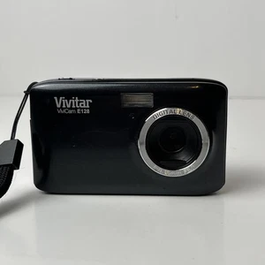 Cámara digital compacta Vivitar ViviCam E128 18 MPS negra probada y funcionando - Imagen 1 de 4