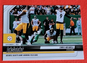Chris Boswell FIRST Steelers WIN 9-7-2025 CARD #1/124 BLASTS GAME WINNING 60 FG - Picture 1 of 2