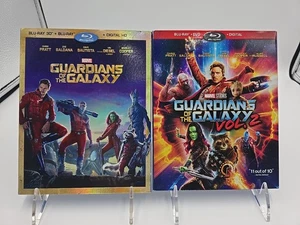 Guardians of the Galaxy 1 (3-D) & 2 (Blu-ray/DVD) w/ Slipcovers and Extras - Picture 1 of 3