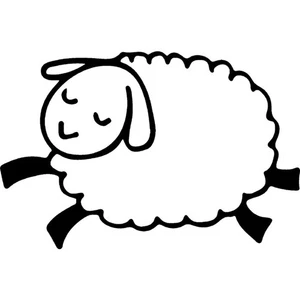 'Jumping Sheep' Unmounted Rubber Stamp (RS017124) - Picture 1 of 6