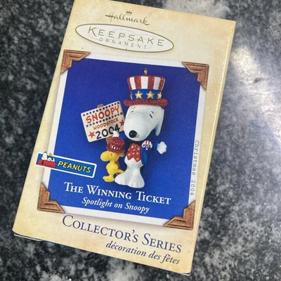 2004 Hallmark Keepsake Ornaments Snoopy & Woodstock The Winning Ticket - Image 1 of 3