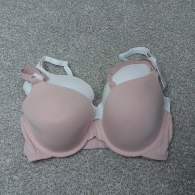 Fruit Of The Loom Bras 女式 36C 粉色白色钢圈 FT797PK 2 件套 — 第 1/4 张图片