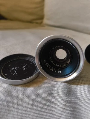 KMZ Jupiter 12 35mm f2.8 Objektiv Zorki FED Russland 1959 Silber M39 LTM - Bild 1 von 4