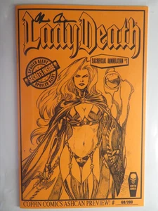 LADY DEATH "SACRIFICIAL ANNIHILATION #1" ASHCAN LTD #24/200 SIGNED  COFFIN  2022 - Picture 1 of 2