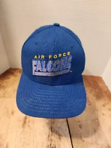 Vintage New Era Air Force Academy Falcons Baseball Hat OS Snapback Blue 90s Rare - Picture 1 of 8