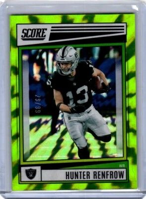 2022 Panini Score Hunter Renfrow (#123) Las Vegas Raiders /99 - Image 1 of 2