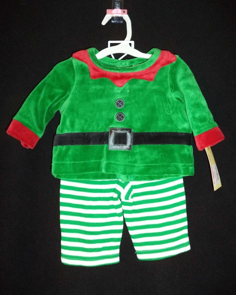 Navidad Cherokee Bebé Infante Niño Elfo Top y Pantalones con Sombrero (Nuevo en Caja o 0-3 Meses) Foto 1 de 1