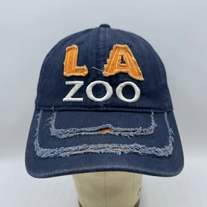 LA Zoo Hat Boys Youth Strapback Blue Orange Distressed Baseball Cap Los Angeles - Picture 1 of 8