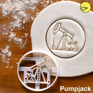 Oil Pumpjack cookie cutter | offshore gas rigs wells riggers engineer derrick - Picture 1 of 5