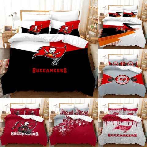 Tampa Bay Buccaneers Bedding Set Cotton Blend Duvet Cover Pillowcase Quilt Cover Cover