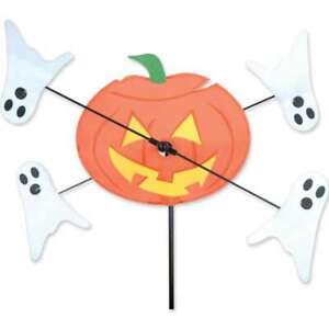Halloween Pumpkin Ghost Whirligig Wind Spinner 15"