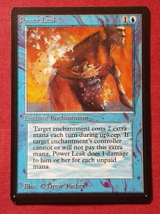 Magic The Gathering BETA POWER LEAK blue card MTG LEB - Picture 1 of 2