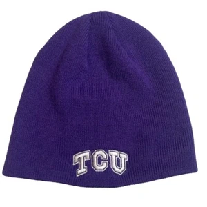 TCU Horned Frogs CFP Beanie Skull Cap OS College Football Basketball Texas - Picture 1 of 6
