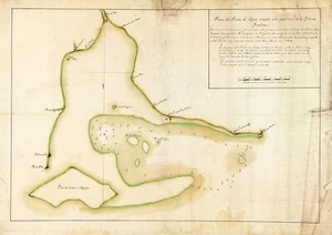 1814 Karte von Guam - Hafen von Apra Hafen - 11"x16" Poster Druck Wandkunst Dekor - Bild 1 von 3