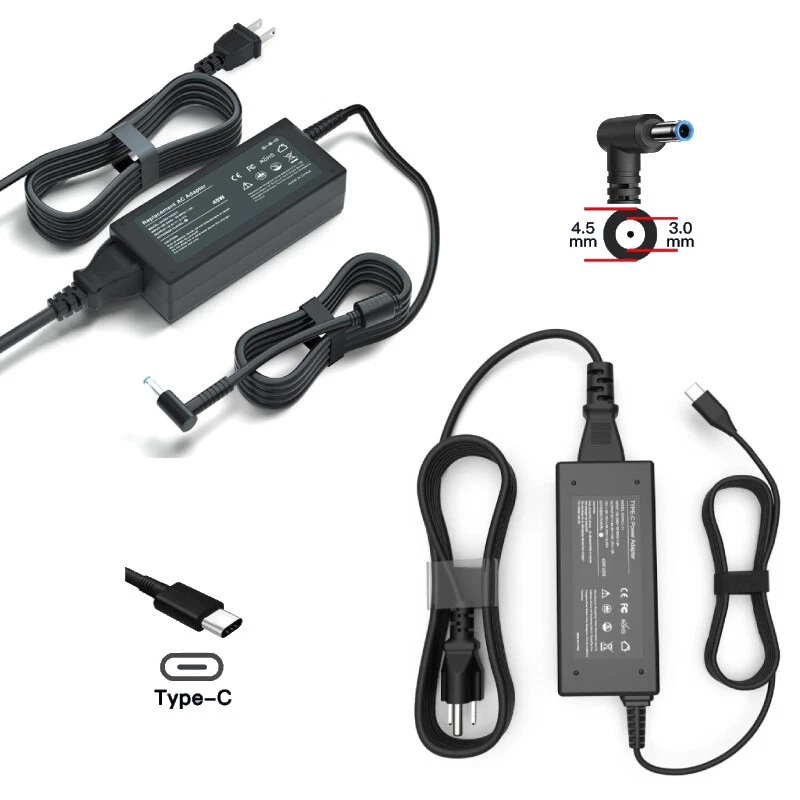 Cargador Chromebook USB C 45W Punta Azul para HP, Dell, Lenovo, Acer, Asus Samsung Foto 1 de 1