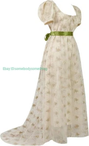 Vestidos Regency para mujer vestido de lujo imperio cintura alta tren largo - Imagen 1 de 11