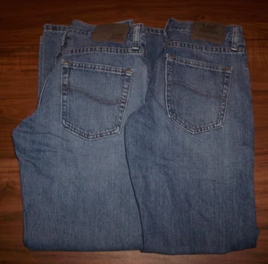 2 of Lee Premium Teenage Boys Blue Jeans Size 16 Adjustable Waist T7 - Picture 1 of 7