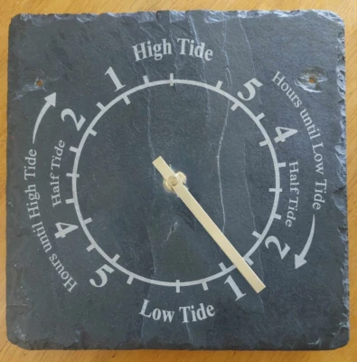 CORNWALL LASER CUTTING & CRAFT Slate Tide Clock Tidal Indicator Clock