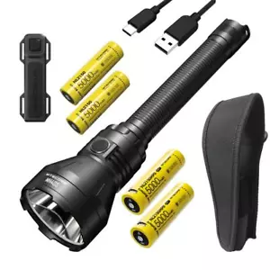 Nitecore MH40S 1500 meters Long Throw Rechargeable Flashlight - 1500 Lumens w/ 2 - Picture 1 of 11