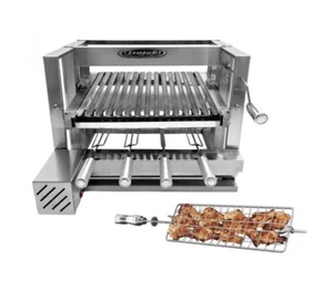 Brasilianischer Rotisserie BBQ Edelstahl Still R Grill 4 Spieße Giragrill Edelstahl links - Bild 1 von 7