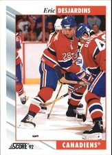 1992-93 Score Canadiens Hockey Card #23 Eric Desjardins