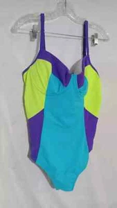 Costume da bagno donna vintage marca Beach Betty verde e blu taglia XL - Foto 1 di 5