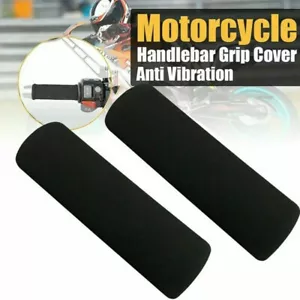 2PCS Motorcycle -on Foam Anti Vibration Comfort Handlebar Grip Cover - Picture 1 of 9