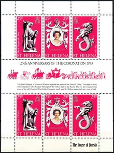 St. Helena 1978 Coronation 25th Anniv MNH Sheetlet #R589 - Picture 1 of 1