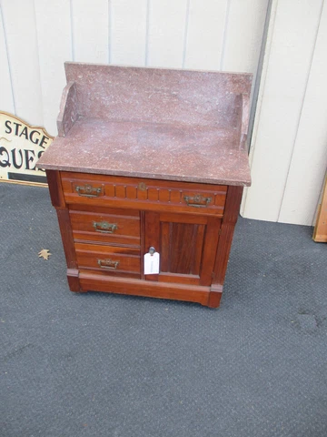 61939  Marble Top Victorian Washstand Dresser Chest Nightstand Cover