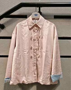 Adidas Shirt Trainingsjacke Größe M Rosa Drei Linien Chinesischer Stil KB6408 Japan - Bild 1 von 5