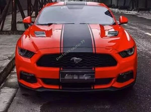 For Ford Mustang 2015-22 23 Hood Roof Rear Racing Stripe Car Sticker Trim Black - Picture 1 of 2