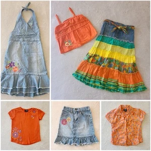 Girl Clothes Size 5/6 Cowgirl Southwestern Denim Dress Maxi Skit Set Lot of 6  - Picture 1 of 19