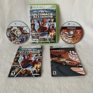 Marvel Ultimate Alliance Xbox 360 CIB & Forza Motorsport 2 Complete w/ Manual - Picture 1 of 14