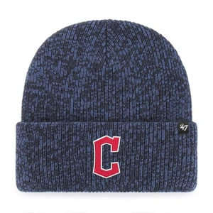 Men's '47 Navy Cleveland Guardians Brain Freeze Cuffed Knit Hat - Picture 1 of 2