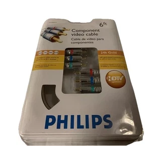 Philips 24K Gold Plated 6 ft Component Video Cable for HDTV SWV3302W/17 6' - Picture 1 of 6