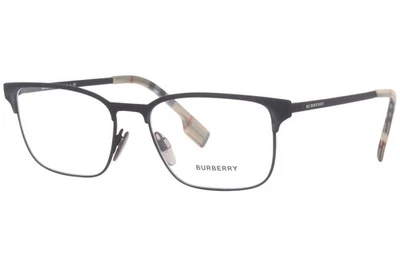 Burberry BE1332 1283 Eyeglasses Men's Black Rubber Full Rim Rectangle Shape - Image 1 of 4