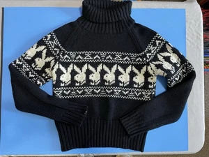 Vintage Y2K Rare 90’s Playboy Wool Blend Knit Sweater Size Small - Picture 1 of 6