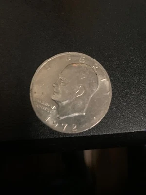 1972 P Eisenhower tipo 2 sem ilhas $1 dólar moeda T2 variedade. Ótimo estado - Imagem 1 de 2