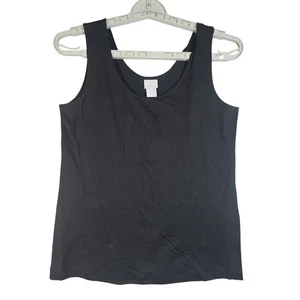 Camiseta sin mangas Chicos negra de microfibra básica cuello redondo talla 1/US mediana nueva con etiquetas - Imagen 1 de 7