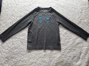 Under Armor Langarm Pullover Youth Extra Sm grau Heatgear Front Logo lose - Bild 1 von 6