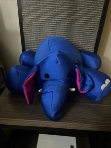 Moshi blauer ELEFANT Mikroperlen Kissen 24 Zoll Plüsch Brentwood Originals OHNE ETIKETT - Bild 1 von 6